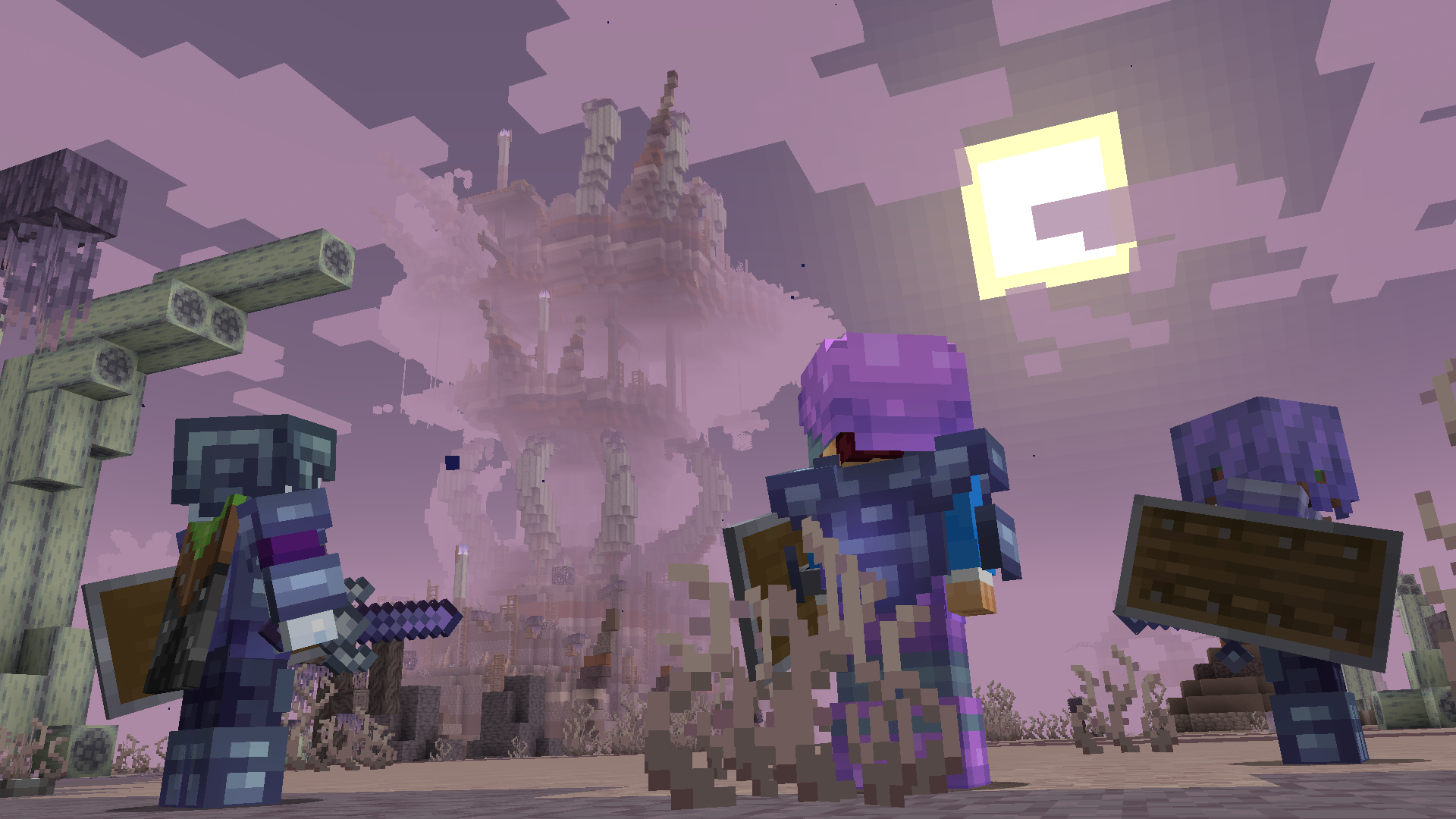 Player Party Approaching The Spirit Spire (Screenshot by: Crepi) .